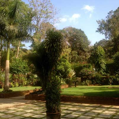 villa goa front garden