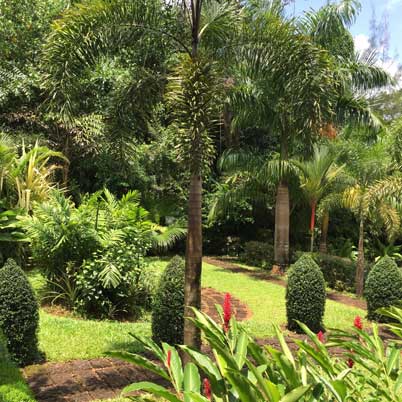 villas manicured gardens