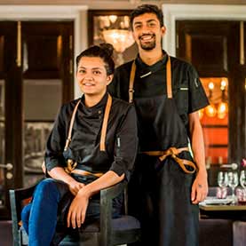 Chefs Sanchit Behl and Chef Maia Laifungbam